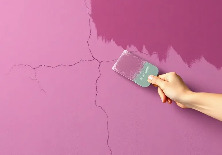 Ponçage et rebouchage des fissures avant mise en peinture